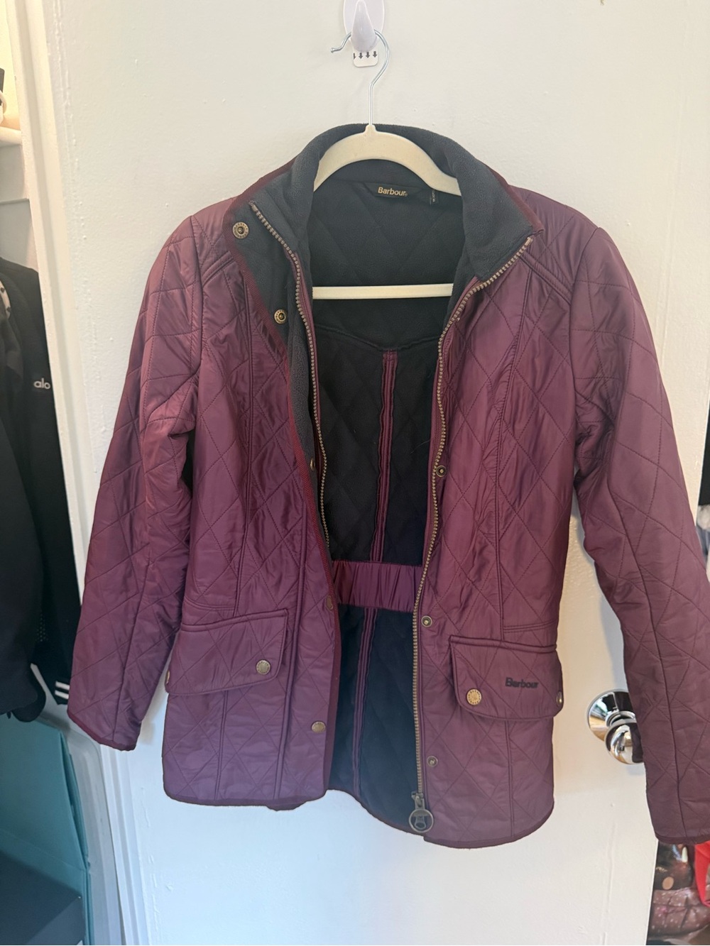 Barbour Quilted Wine Utility Jacket